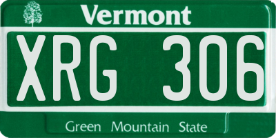 VT license plate XRG306