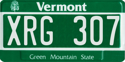 VT license plate XRG307