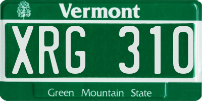 VT license plate XRG310
