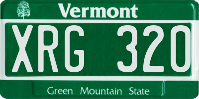 VT license plate XRG320