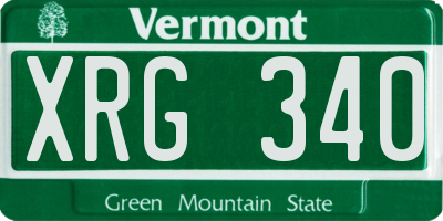 VT license plate XRG340