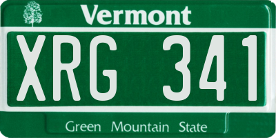 VT license plate XRG341