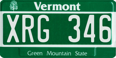 VT license plate XRG346