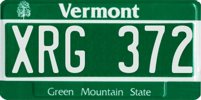 VT license plate XRG372