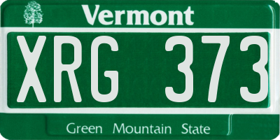 VT license plate XRG373
