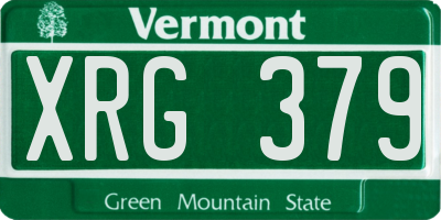 VT license plate XRG379