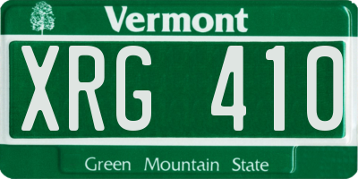 VT license plate XRG410