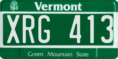 VT license plate XRG413