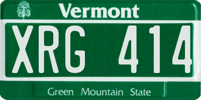 VT license plate XRG414
