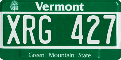 VT license plate XRG427