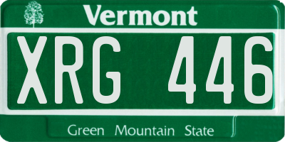 VT license plate XRG446