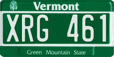 VT license plate XRG461