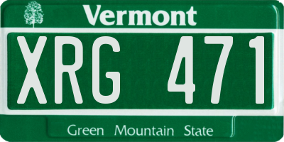 VT license plate XRG471