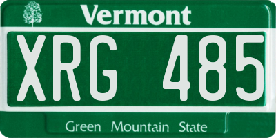 VT license plate XRG485
