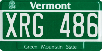 VT license plate XRG486