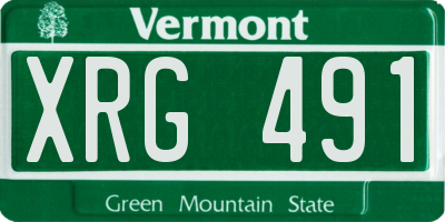 VT license plate XRG491