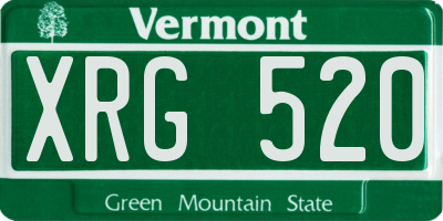VT license plate XRG520