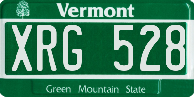 VT license plate XRG528