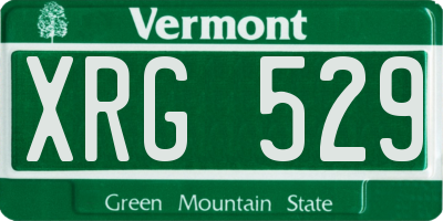 VT license plate XRG529