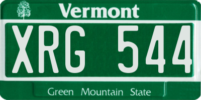 VT license plate XRG544