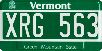 VT license plate XRG563