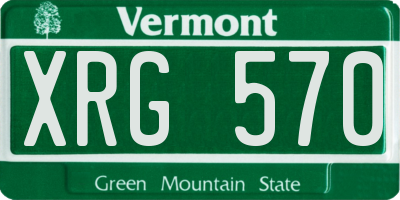 VT license plate XRG570