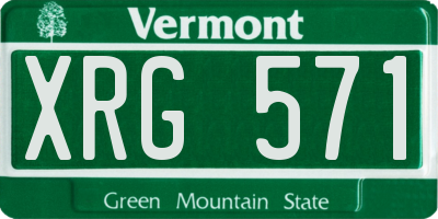 VT license plate XRG571