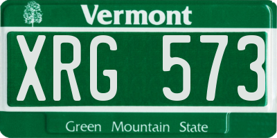 VT license plate XRG573