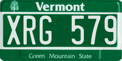 VT license plate XRG579