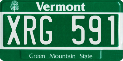 VT license plate XRG591