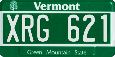VT license plate XRG621