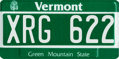 VT license plate XRG622