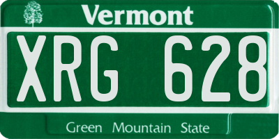 VT license plate XRG628