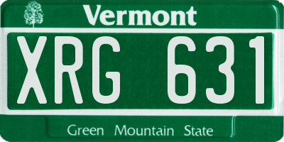 VT license plate XRG631