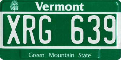 VT license plate XRG639