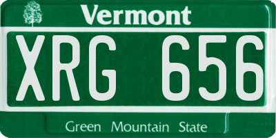 VT license plate XRG656
