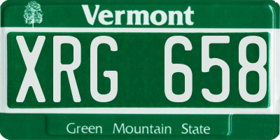 VT license plate XRG658