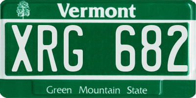 VT license plate XRG682