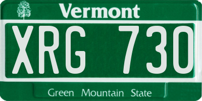 VT license plate XRG730