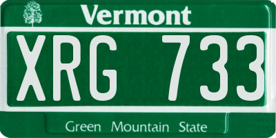 VT license plate XRG733