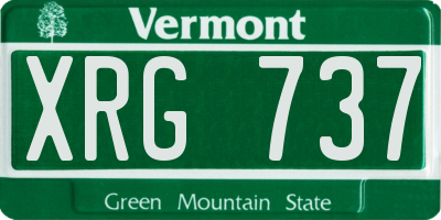 VT license plate XRG737