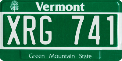 VT license plate XRG741