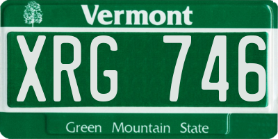 VT license plate XRG746