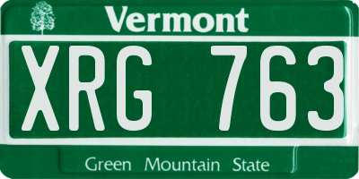 VT license plate XRG763