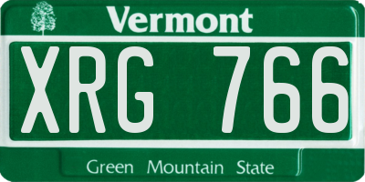 VT license plate XRG766