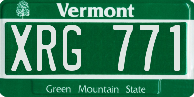 VT license plate XRG771