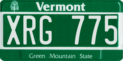 VT license plate XRG775