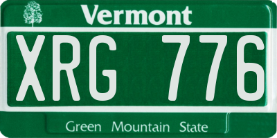 VT license plate XRG776