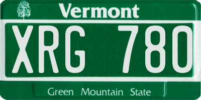 VT license plate XRG780