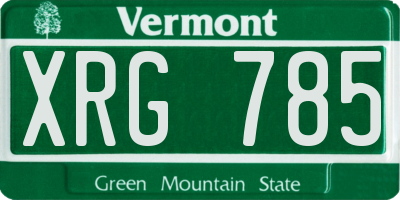 VT license plate XRG785